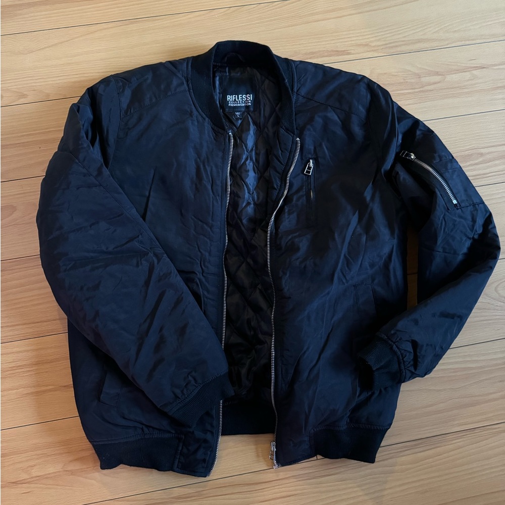 Black bomber jacket
